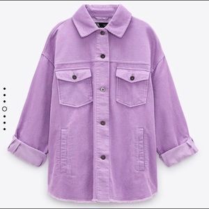 Retro Zara Purple Corduroy Over Shirt
